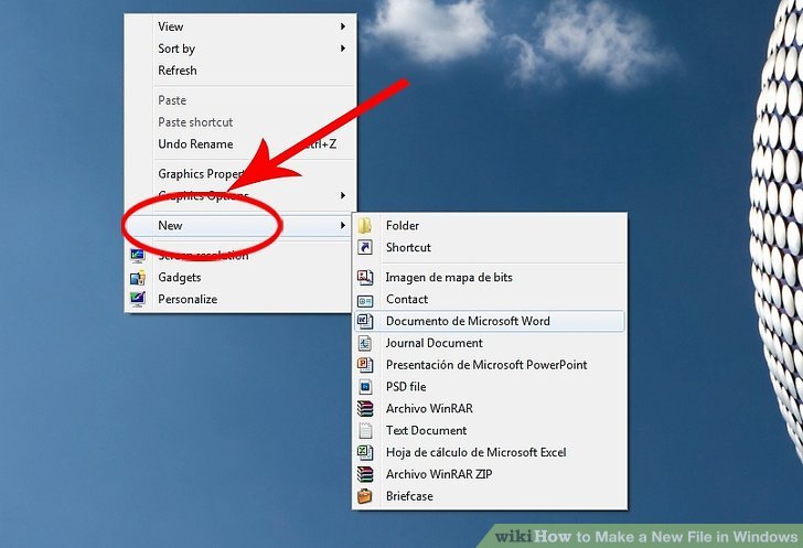 Create new folder empty windows 7