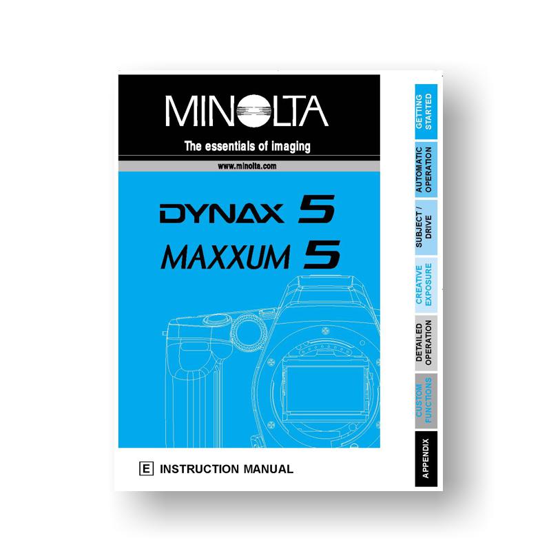 Minolta Maxxum 5 Manual